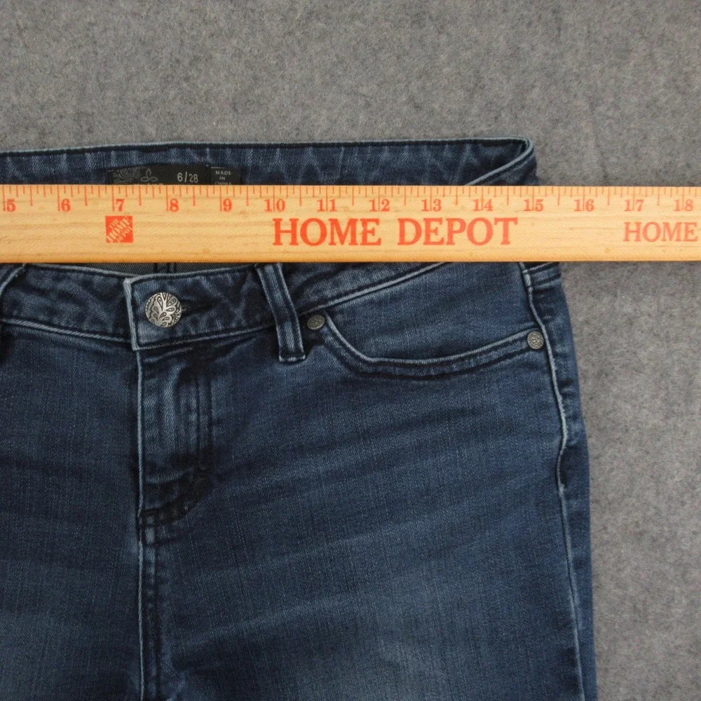 prAna Women's Size 6 28 Blue Denim Regular Seam Skinny Jeans - Picture 3 of 12